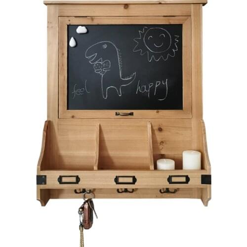 Zq Nordic Retro Electric Meter Box Blocking Blackboard Magnetic Switch Box Decorative Shelf Hook Key Storage