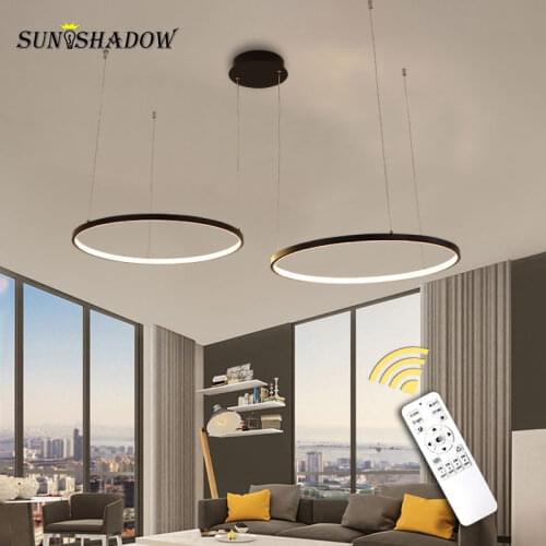 2 Circle Led Chandelier Home Lamp Modern Ceiling Mounted Chandelier lighting for Bedroom Living room Dining room Kitchen Lustres