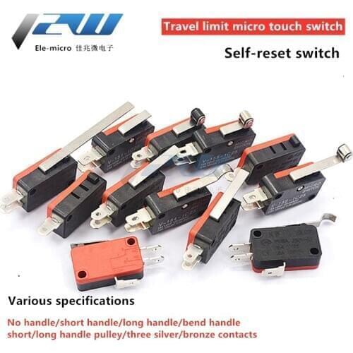 2pcs/lot Stroke limit micro-motion point touch switch V-15/152/153/155-1C25 microwave oven switch self-reset