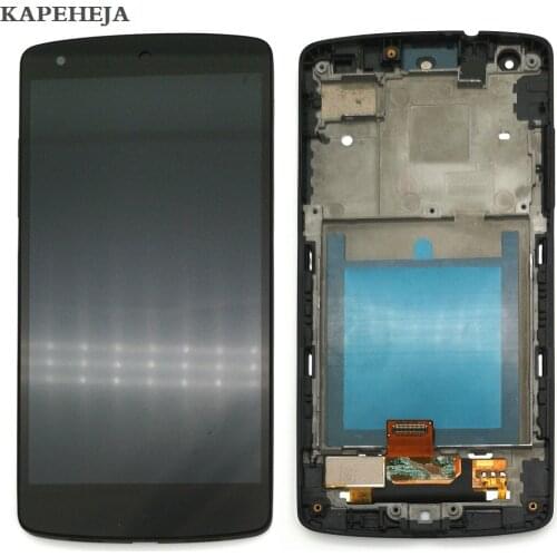 4.95" For LG Nexus 5 D820 D821 LCD Display Touch Screen Digitizer Assembly with Bezel Frame 12% off 5 pieces or more