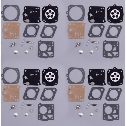 4 Sets Carburetor Repair Rebuild Kit Accessories Fit For Jonsered 49SP 50 51 52 60 62 66E HS-21D HS-101C Tillotson RK-23HS