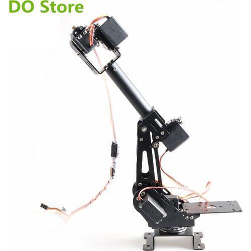 DO Store 6-Axis Large Full Metal Robot Arm 6DOF ABB Robotic Model 6pcs High Torque Digital Servo DIY For Arduino Education Toy