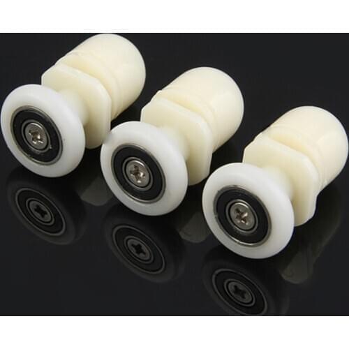 8PCS 19/23/25/27/29mm Single Plastic Shower Door Rollers Wheel Runner with Eccentric Shaft