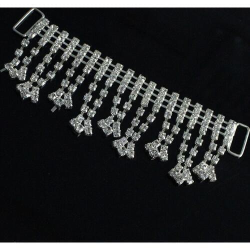A grade Rhinestone Diamond Buckle Connector Bikini Belt Buckle /buttons Shoulder strap connector Swimming Wear