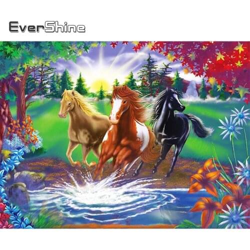 Evershine Diamond Painting Animal 5D DIY Diamond Embroidery Horse Mosaic Full Square Round Drill Handicrafts Wall Art