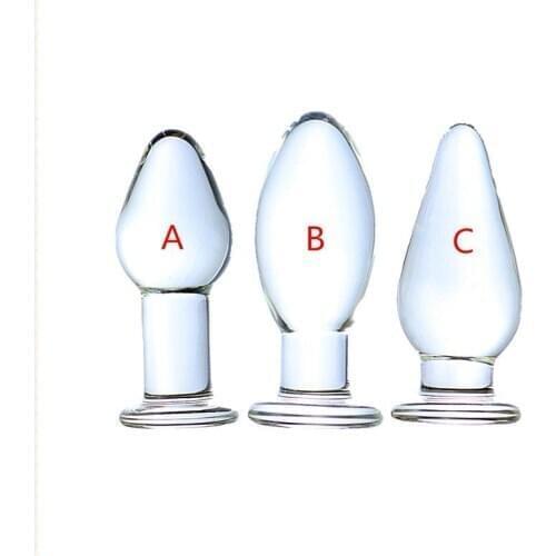 4.5cm Crystal Glass Anal Plug Female Adult Sex Toys G Point