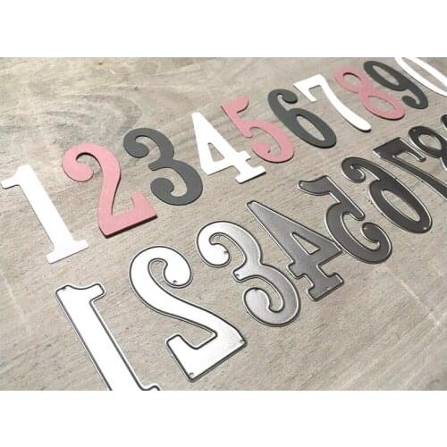 Arabic Numerals Metal Cutting Dies Stencil Scrapbooking DIY Album Stamp Paper Ca H58C