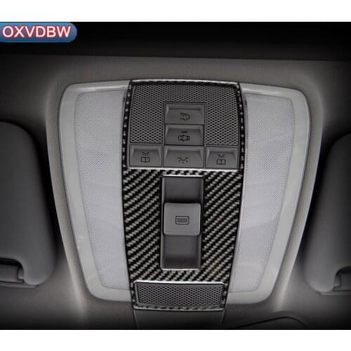 Car Accessories Interior Reading Light Control Plane Carbon Fiber Sticker For mercedes W204 (07-13) W212 (10-12) C Class E Class