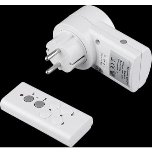 Wireless Remote Control Socket House Power Outlet Light Switch Socket Remote EU Connector Plug BH9938-1