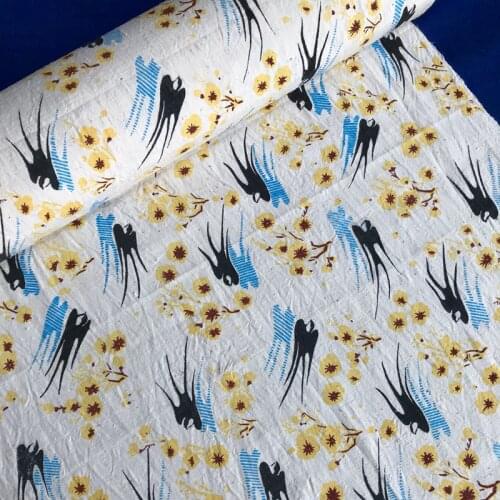 CF649 The Swallow Manual Weaving 100% Cotton Fabrics Handicraft Coarse Fabrics For Door Curtain Decoration Table Clothes