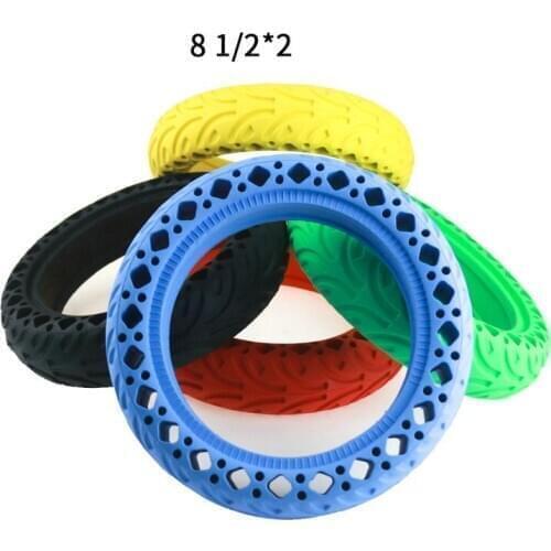 Electric Scooter Color Rubber Tire 8.5inch Explosion Proof Shock Absorption Rubber Wheel 8 1/2*2 Solid Tire Skateboard Wheels