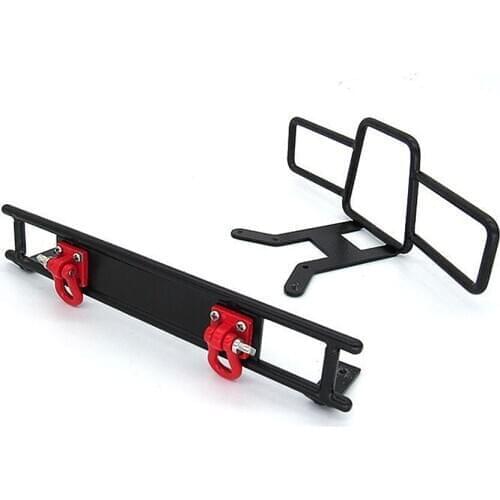 For WPL D12 RC Model Car Metal Front/Rear Bumper Anti-collision Protection Bar with Hook Repair Parts