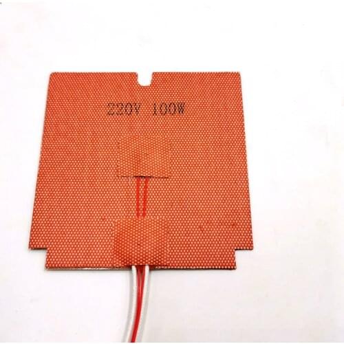 Funssor 1pcs 120x120mm Voron 0.1 V0 3D printer upgrade silicone Heater Heatbed with 3M 100W silicone heat pad for voron0