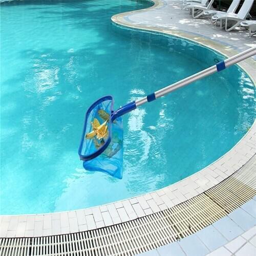 Pool Deep Landing Net Set Pool Cleaning Bold Telescopic Rod Skimmer Leaf Net For Clear Pool Leaves And Debris
