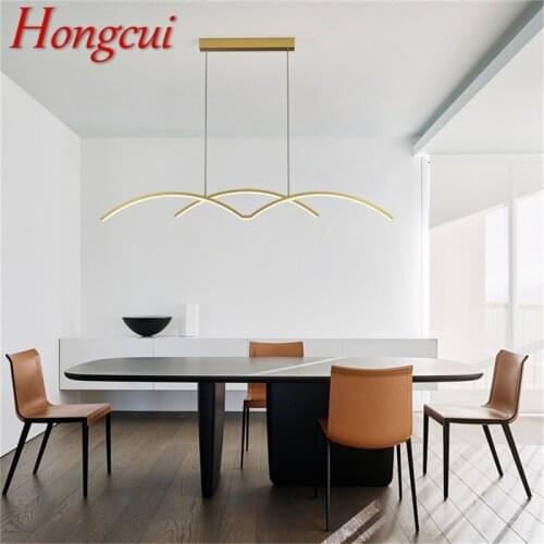 Hongcui Nordic LED Pendant Light Contemporary Gold Lamp Fixtures Decorative For Home Dining Room