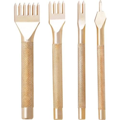 Leather Craft Tool Hole Punches Lacing Stitching Punch 1/2/4/6 Prong for Home Sewing Leathercraft Hand Working Tools Hole Punch