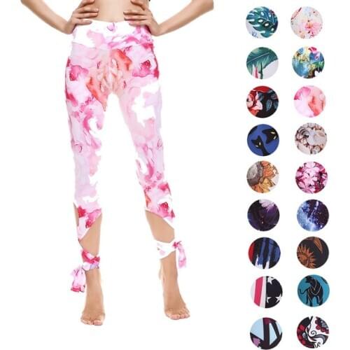 New Design Sexy Sport Yoga Leggings Flexible Bandage Pants Bow Mallas Mujer Womens