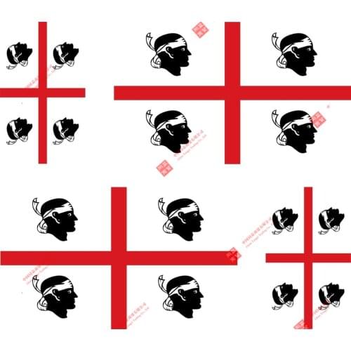 Hot sell personality 4x sticker Adesivo Adesivi decal sardinia Vinyl auto moto bandiera sardegna racing helmet stickers
