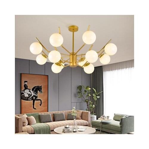 Living room chandelier Nordic modern minimalist 2020 new atmospheric dining room bedroom lamp home creative magic bean lamp