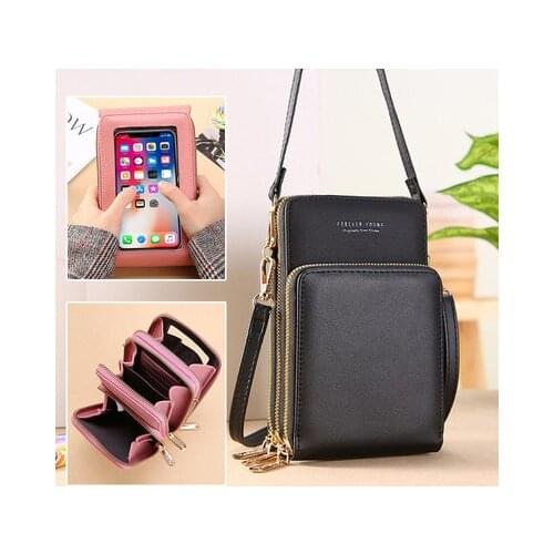 Multi Function Touch Screen Mobile Phone Bag Womens Messenger Bag 2021 New Mobile Phone Bag Fashion Large Capacity Small Bag