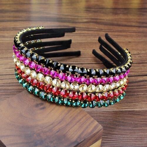 Fashion Hair Ornaments Elegant Jewelry Accessories Crystal Hairband Sparkly Rhinestone Headbands For Women Girls Wedding Pageant