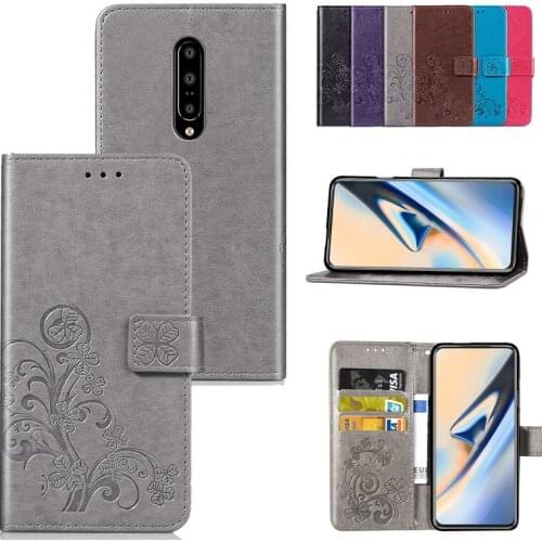 Fashion Solid Color Ultra Thin Wallet Flip Phone Case For One Plus Five 7T 7 6 6T 5T 3 3T Invisible Bracket With Card Slot Cases