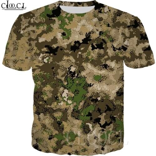 Army Green Camouflage Mens Tshirt 3D Printed Cool T Shirt Summer Tops Tees Male Camo T-shirt Casual Drop Ship Plus size Clothes