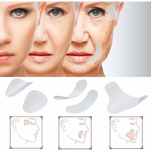 12/27/24pcs Thin Face Stickers Facial Line Wrinkle Sagging Skin Lift Up Tape Frown Smile Lines Forehead Anti-Wrinkle Patches