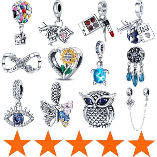 2021 New Style 925 Sterling Silver The Letter K Charm&Beads Suitable For Original 3mm Pandora Bracelet&Bangle Ladies Jewelry