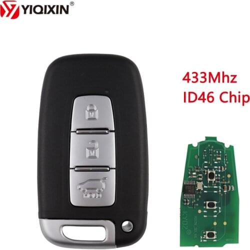 YIQIXIN 433Mhz For Hyundai I30 I45 Ix35 Genesis Equus Sonata Veloster Tucson Elantra Accent Remote Car Key For Kia Soul 3 Button