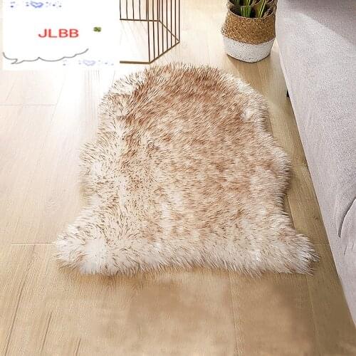 Fluffy Carpet Washable Seat Pad Rugs Hairy Wool Soft Warm Carpets For Living Room Fur Faux Artificial Sheepskin Four Seasons
