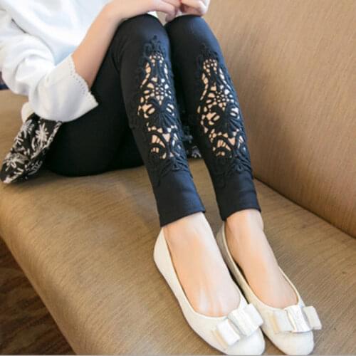 Sexy Women Leggings Fashion Gauze Patchwork Breathbale Legging Workout Comfortable Pants trousers leg09