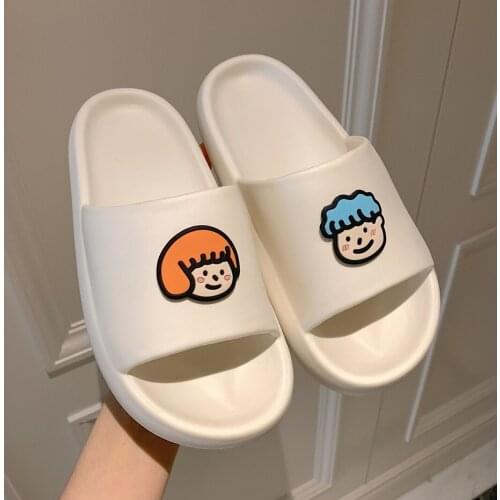 Slippers women 2021 new minimalist style, non-slip couple shoes, platform sandals, soft soles, comfortable