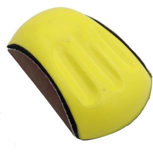 Finger Mouse Shaped Hand Sander Sanding Pad for 6" Inch 150mm Hook & Loop Sanding Disc with 2pcs Sandpapers