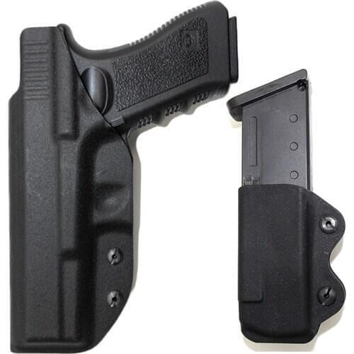 Concealed Tactical IWB Kydex Pistol Holster Right Hand Airsoft Belt Holster for Glock 17 31 43 43x Inside Carry Handgun Case