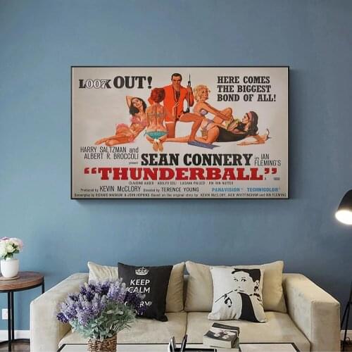 Thunderball (1965) Poster Spy Film Wall Decor Print Art Gift