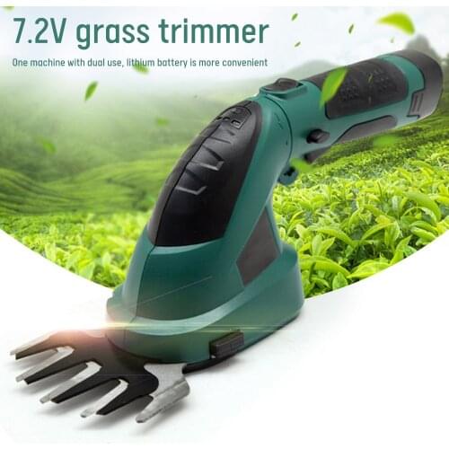 Cordless Electric Trimmer Grass Shear 7.2V Rechargeable Hedge Grass Trimmer Shrub Cutter Garden Tools Power Tools