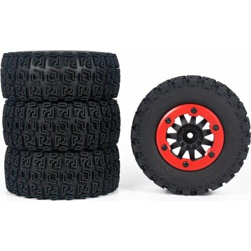 1:10 Short-course Truck Tire RC Remote Control Model Buggy Off-road Vehicle Car Parts Remo 727 Slash Tires Wheel 12mm Adapter