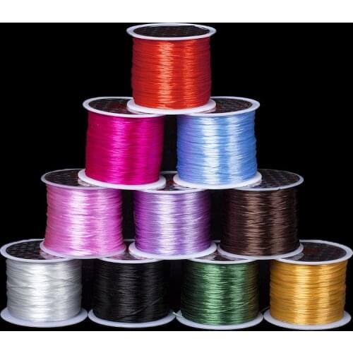 1mm Bracelets Stretch Thread String Necklace DIY Jewelry Making Cords Line, 393inch/Roll Strong Elastic Crystal Beading Cord
