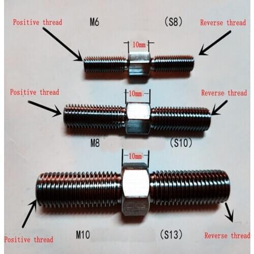 1pcs Stainless steel double head screw positive and negative tooth bolt fish eye connection screw live tooth bar