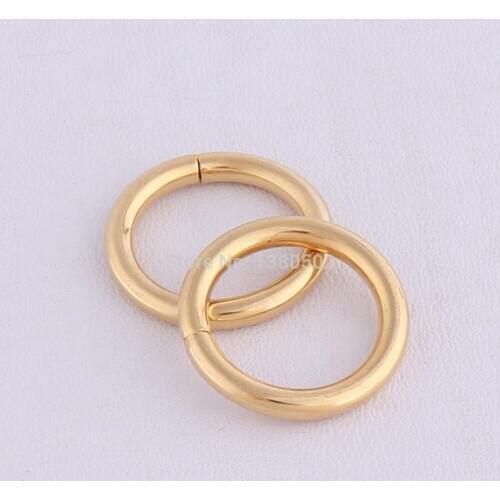 10pcs/lot gold color O Ring Keyring buckle for Leather Bag Belt Strap Dog Chain