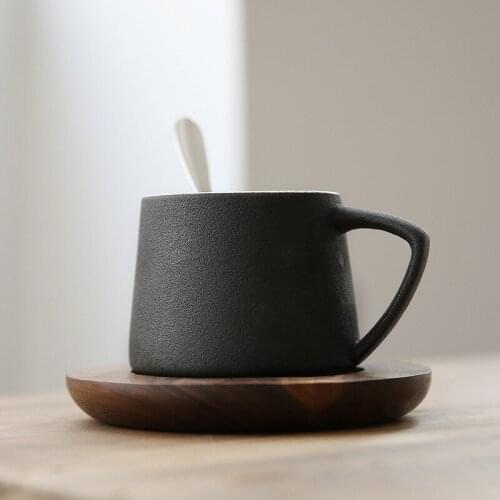 2021 New Solid Color Frosted Ceramic Creative Coffee Cup