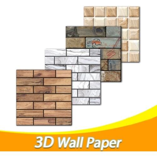 35x35cm 3d Wall Sticker Imitation Brick Bedroom Decor Waterproof Self-adhesive Wallpaper for Living Room Tv Backdrop Decor