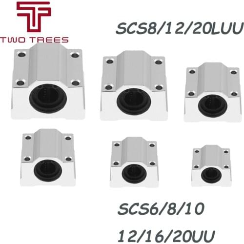 3D Printer Parts SC8UU SCS8UU 8mm Linear Motion Ball Bearing Block with LM8UU Bush Slide Linear Shaft for CNC