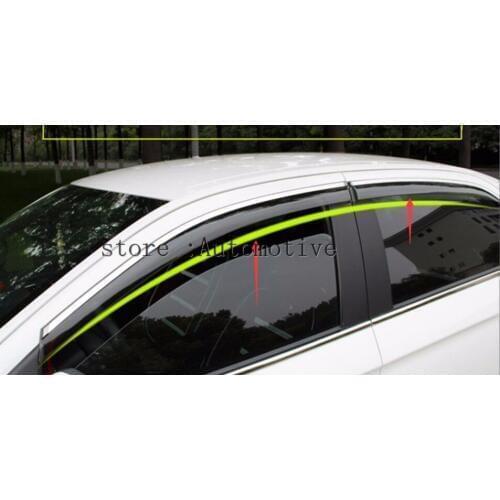 4 pcs Car window rain rainbow block For 2014 2015 2016 2017 for Citroen Elysee (4PC)
