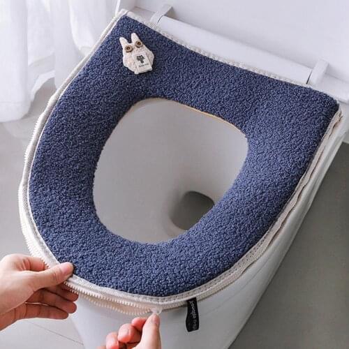 55% Dropshipping!!Bathroom Zipper Gasket Closestool Soft Toilet Seat Cover Protect Pad Cushion