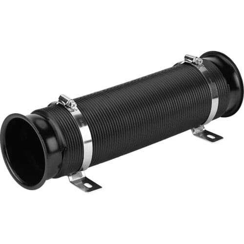 76mm 3inch Universal Car Cold Air Intake Inlet Pipe Flexible Duct Tube Hose Kit Engine Turbine Intake Duct Black