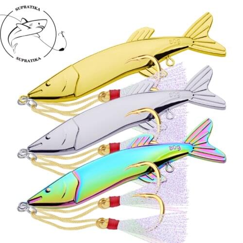 80g/122mm Artificial Gold Silver Colorful Plastic Hard Bait Wobbler 3D Eyes Metal VIB Bionic Bait With Feather Hook Swimbait