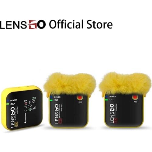 Lensgo 348C Wireless Microphone 2.4G Interview Mic for Camera Dslr Smartphone Recording Mic Voice Recorder Studio Transmitter