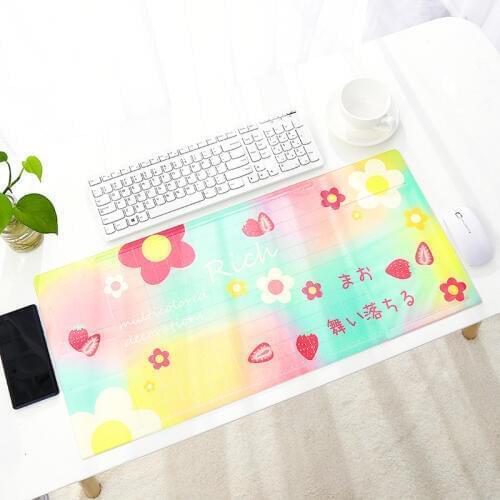 R0077 Oversized Mouse Pad Boys and Girls Leather Table Pad Computer ins Style Personality Creative Writing Desktop Game Pad